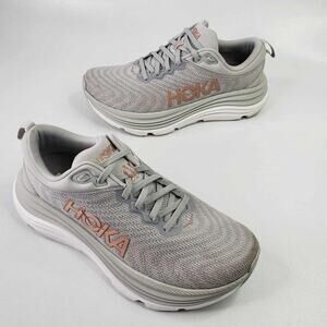 Hoka One One Gaviota 5 Women's Running Shoes Size 8.5 Harbor Most Rose Gold Gray